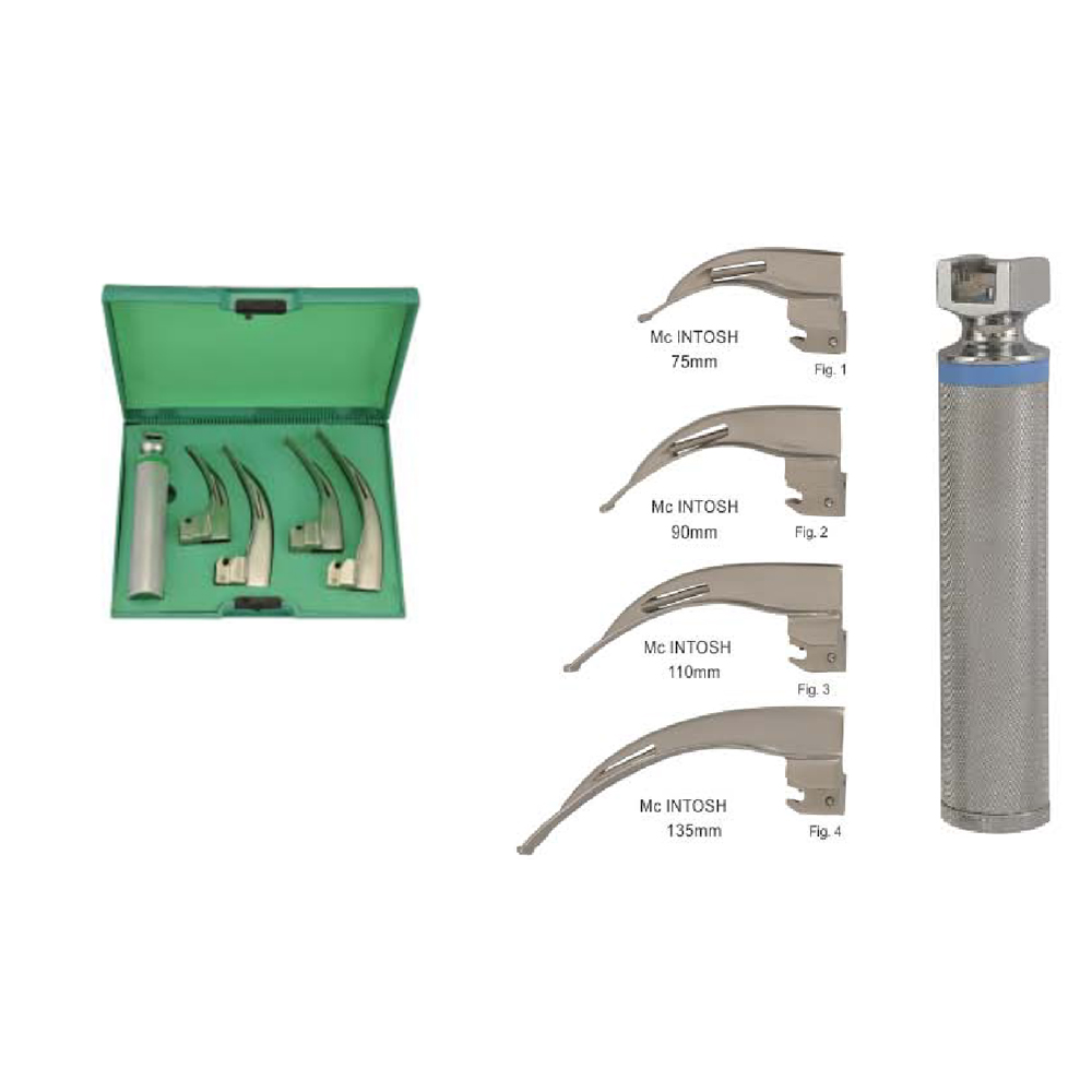 MC-Intosh Fiber Optic Laryngoscope Complete Set With Auto Scope Set